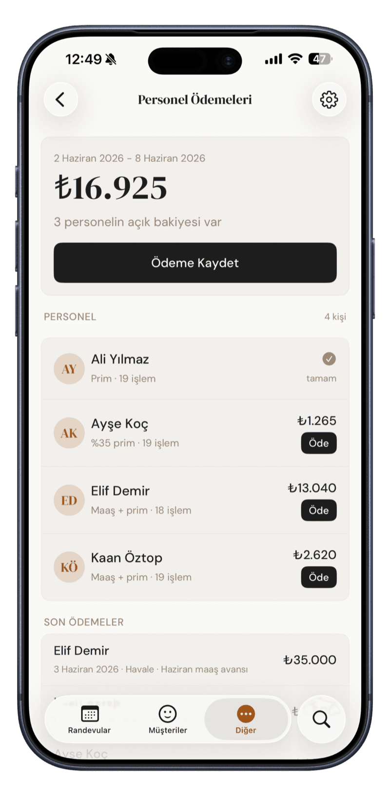 Çalışan Ödemeleri