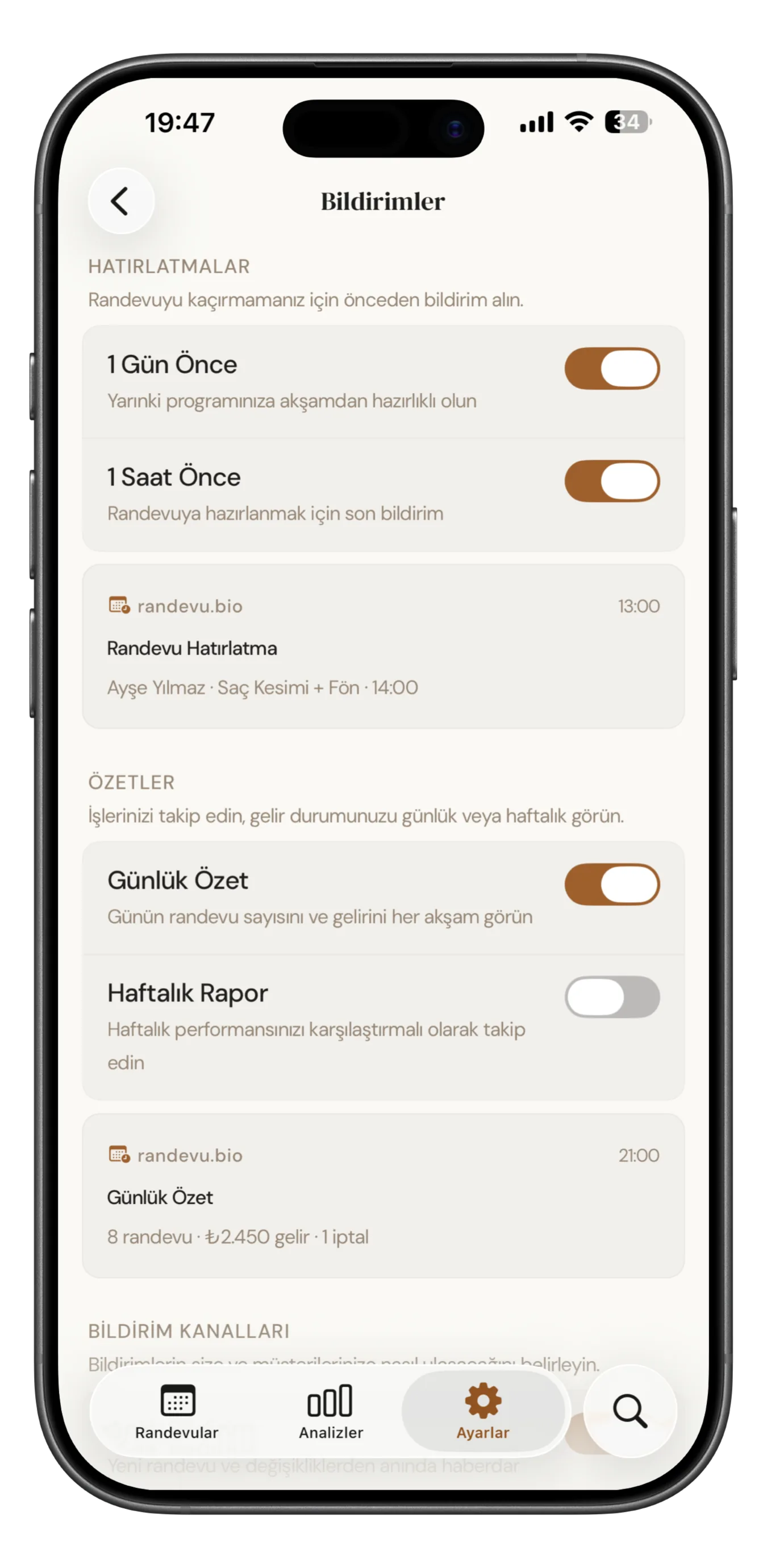 Hatırlatmalar